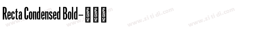 Recta Condensed Bold字体转换